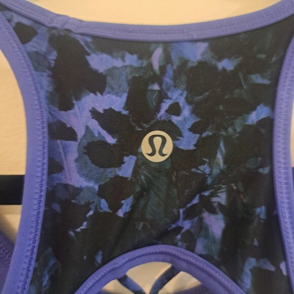 Lululemon women's Purple "Sweaty or Not Sports Bra" - Size 8 - Cage Racerback - Picture 3 of 4